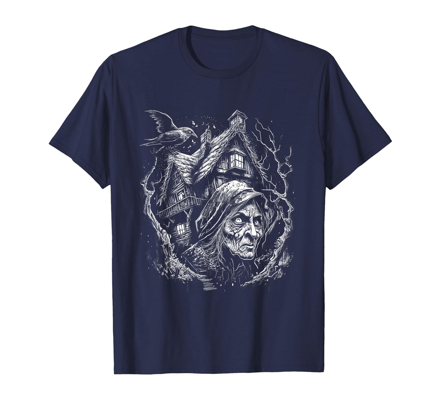 Walking House on Chicken Legs Slavic folklore Baba Yaga Art T-Shirt