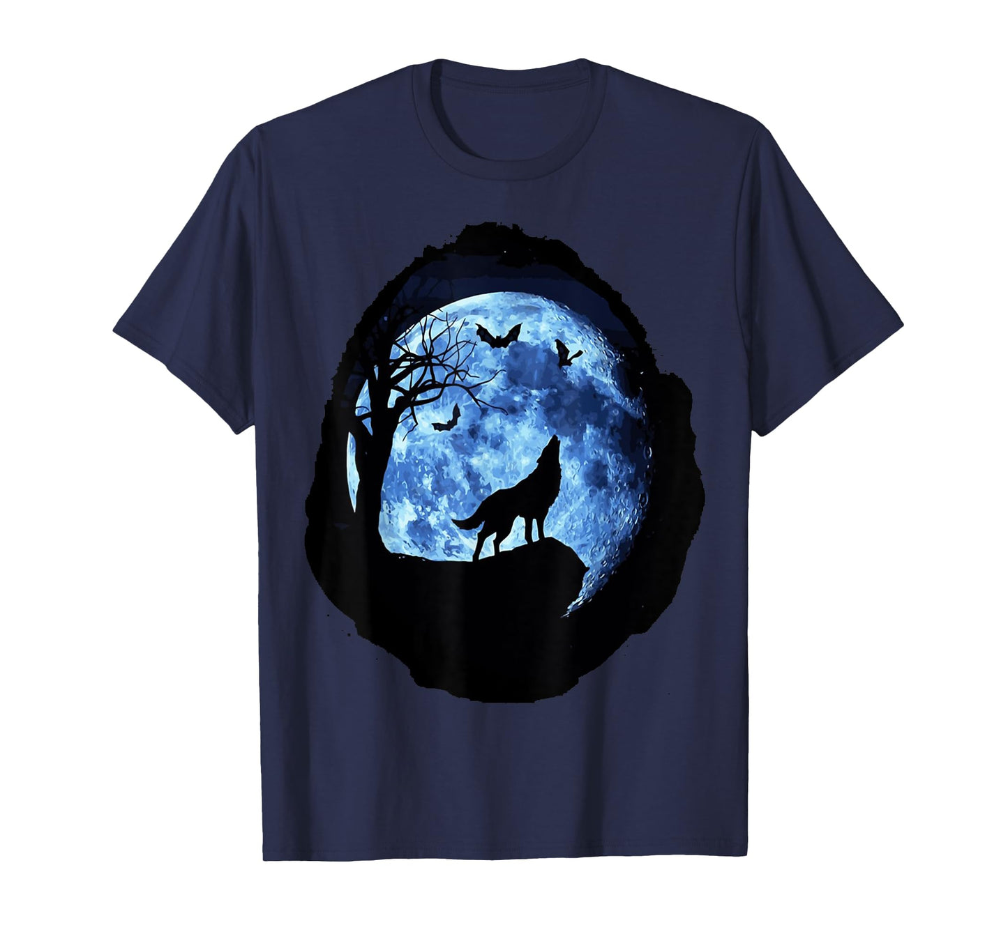 The Mountain Wolf Bats birds TREE and MOON T-Shirt T-Shirt