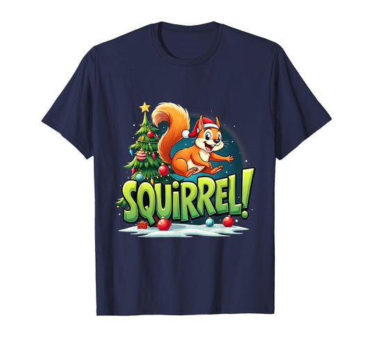 Merry Christmas Squirrel! Funny Christmas Xmas Squirrel T-Shirt