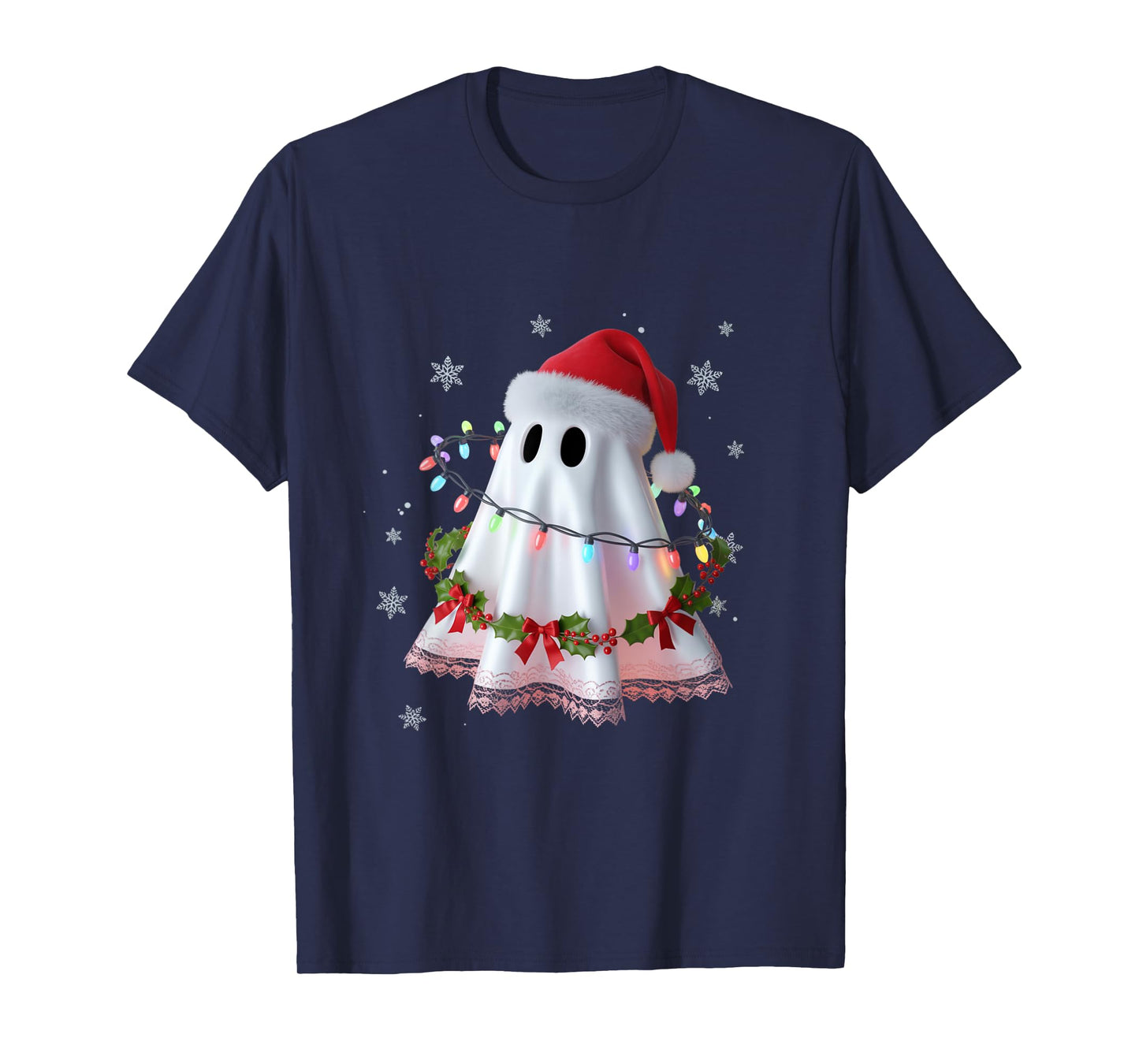 Ghost Christmas Santa Spooky Christmas T-Shirt