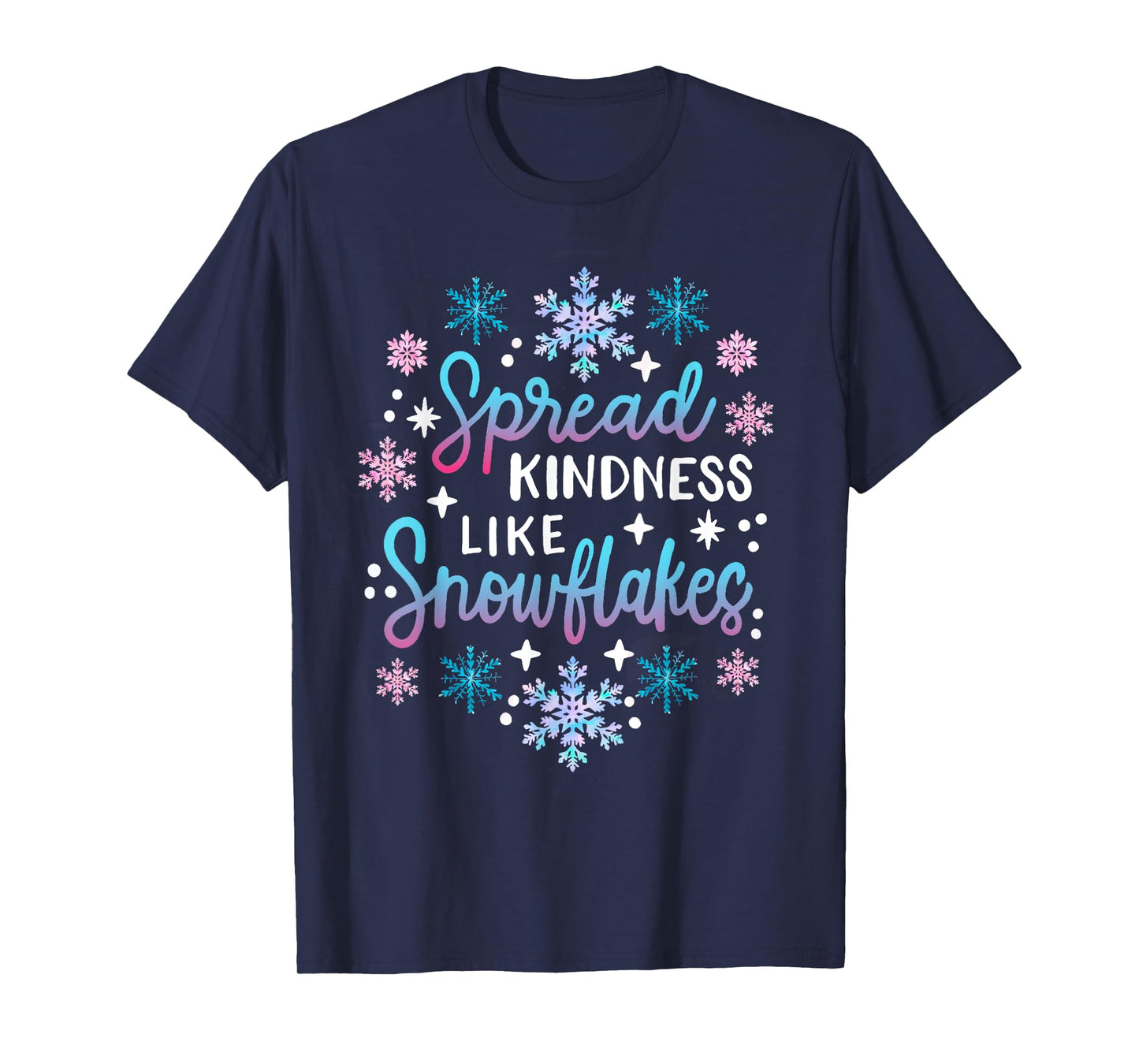 Spread Kindness Like Snowflakes Christmas Mental Health T-Shirt