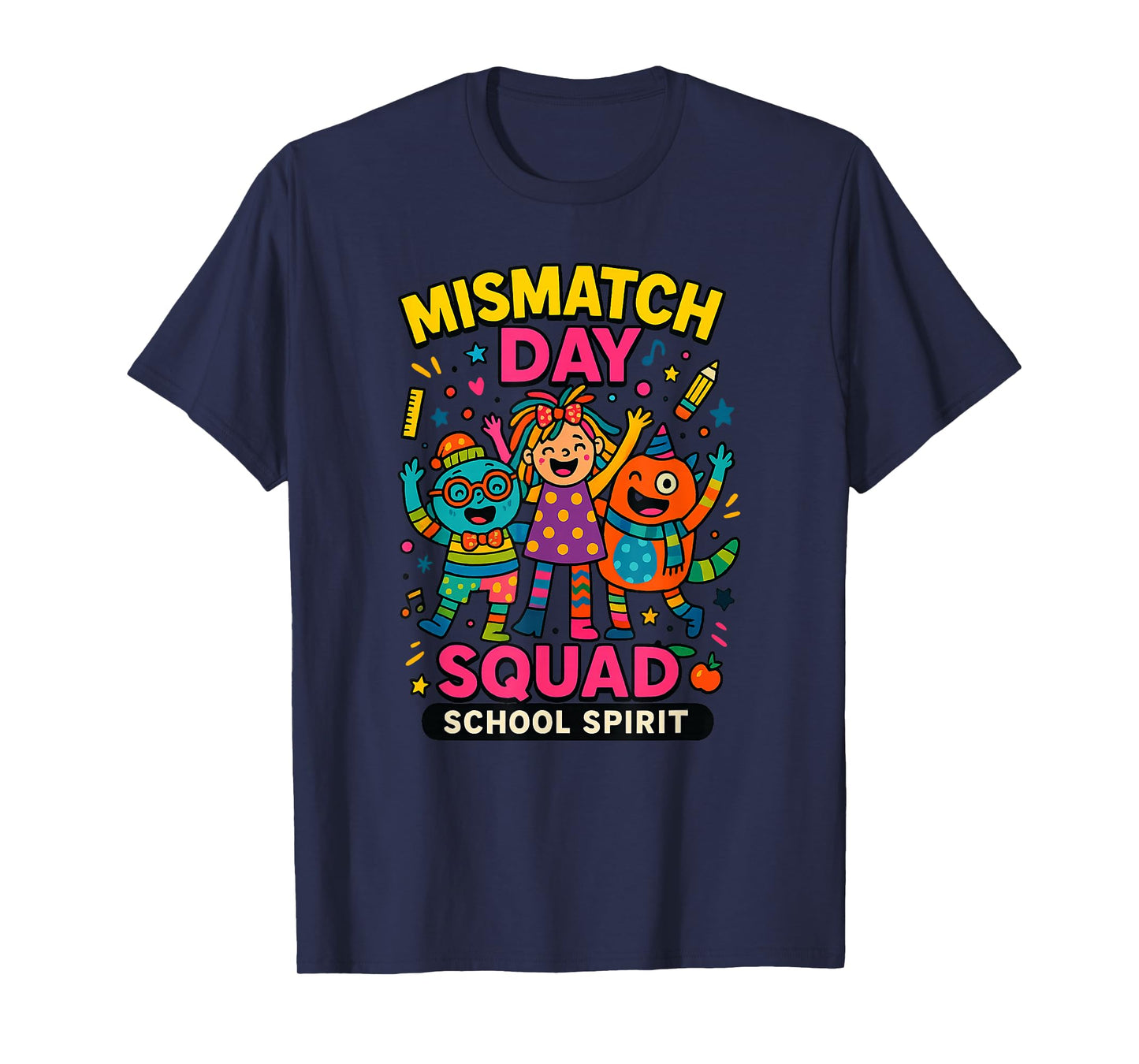 Mismatch Day Squad School Spirit Fall Semester Autumn Vibes T-Shirt