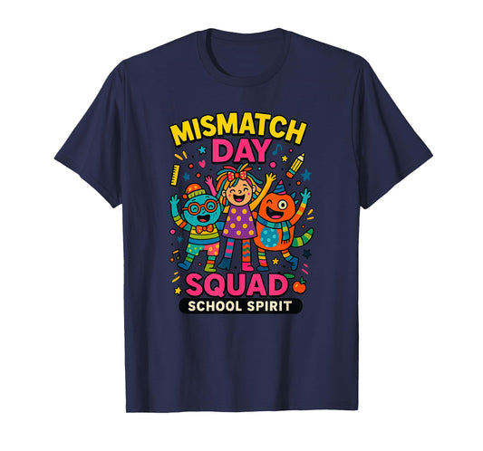 Mismatch Day Squad School Spirit Fall Semester Autumn Vibes T-Shirt
