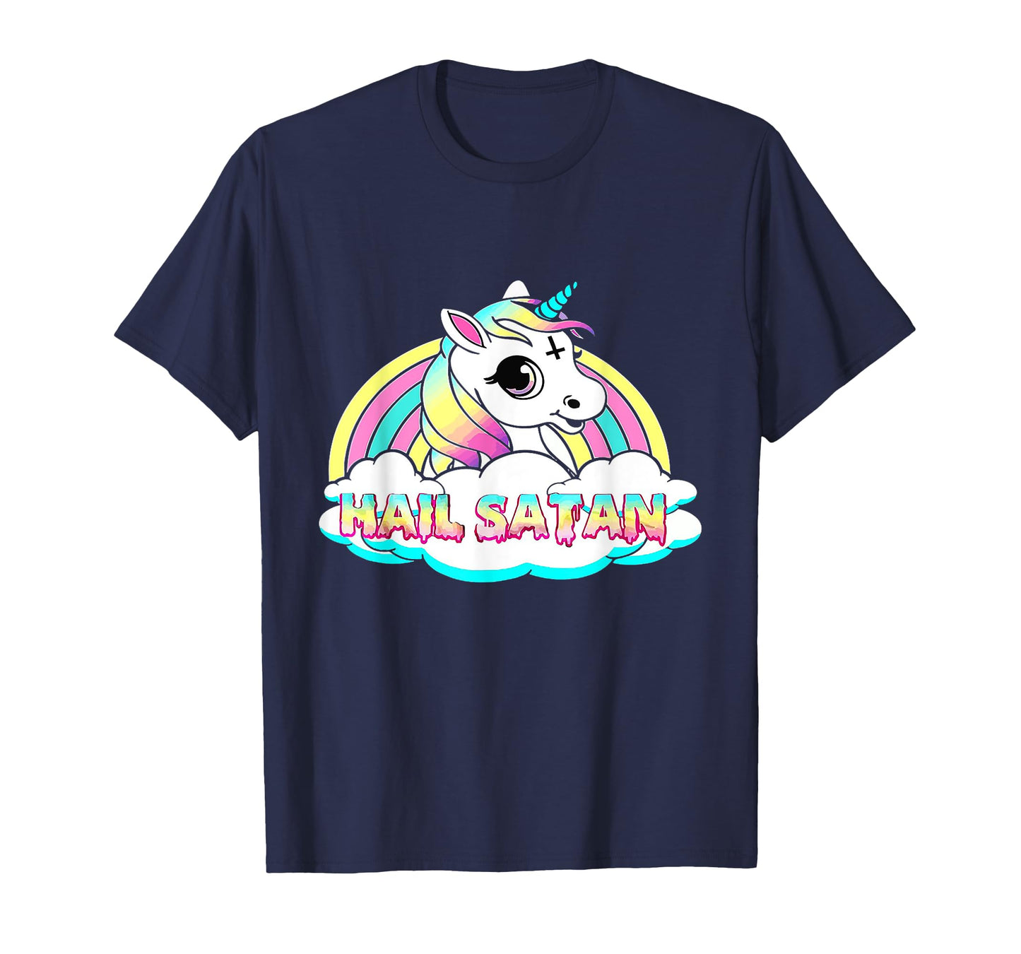 Unicorn Hail Satan - Funny Satanic T-Shirt