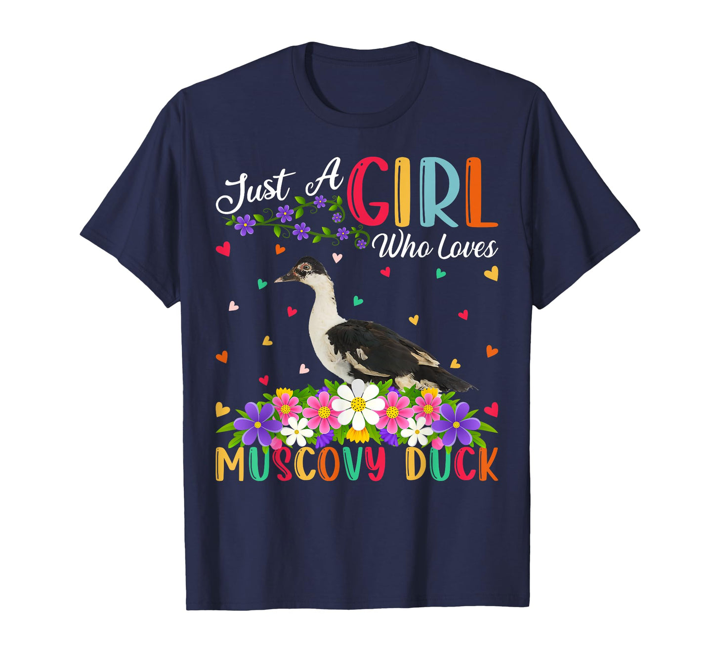 Muscovy Duck Bird Lover Just A Girl Who Loves Muscovy Ducks T-Shirt