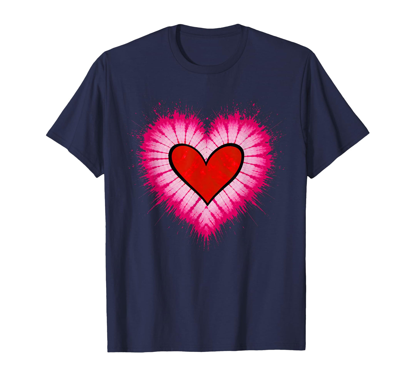 Retro Vintage Valentines Day Heart Tie Dye Mens Womens Kids T-Shirt