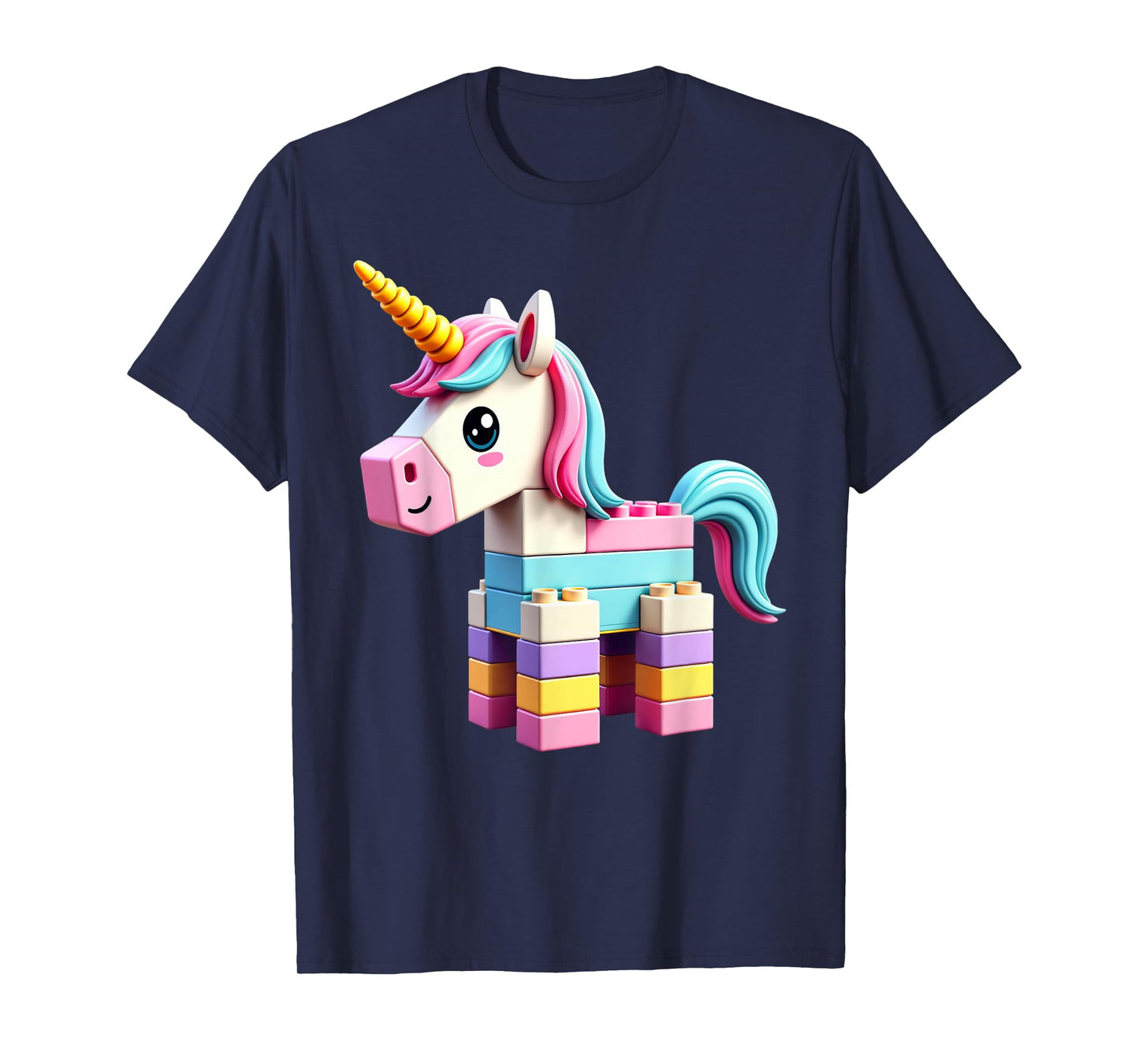 Master Builder Bricks Blocks Play Toys Unicorn T-Shirt