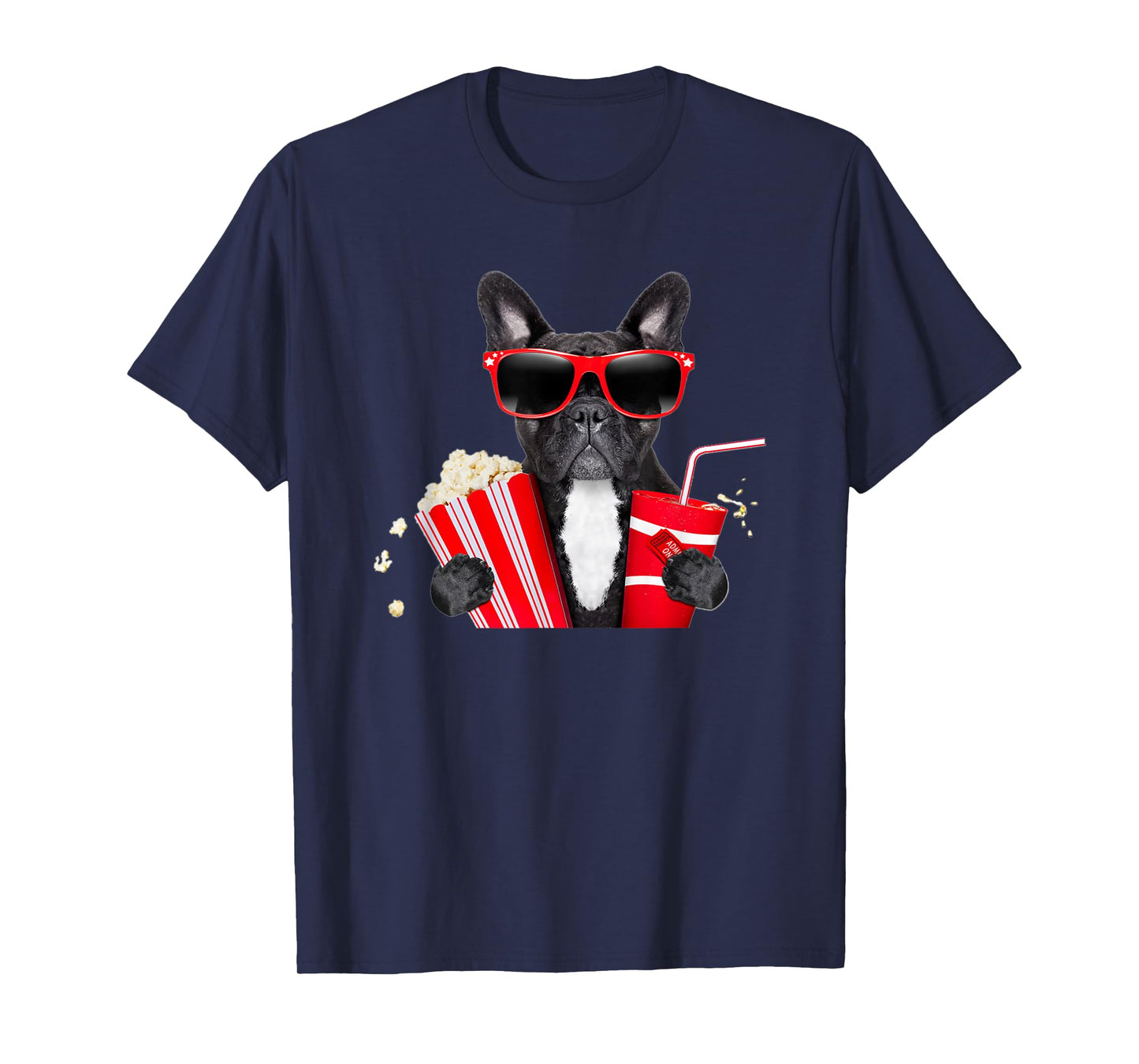 French Bulldog Sunglasses Movie Cinema Tshirt Dog Lover Gift T-Shirt