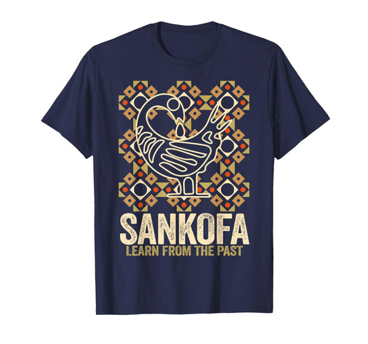 African Routes Sankofa Adinkra Black History Art T-Shirt