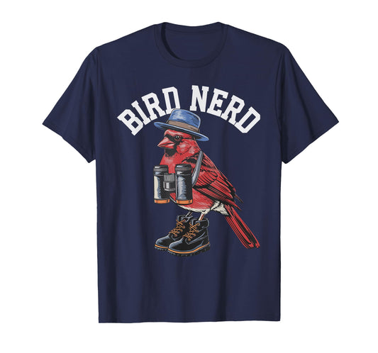 Bird Nerd Funny Birdwatching Birding Northern Cardinal Gifts T-Shirt