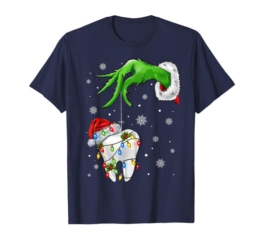 Tooth Dentist Dental Assistant Teeth Xmas Christmas Pajamas T-Shirt