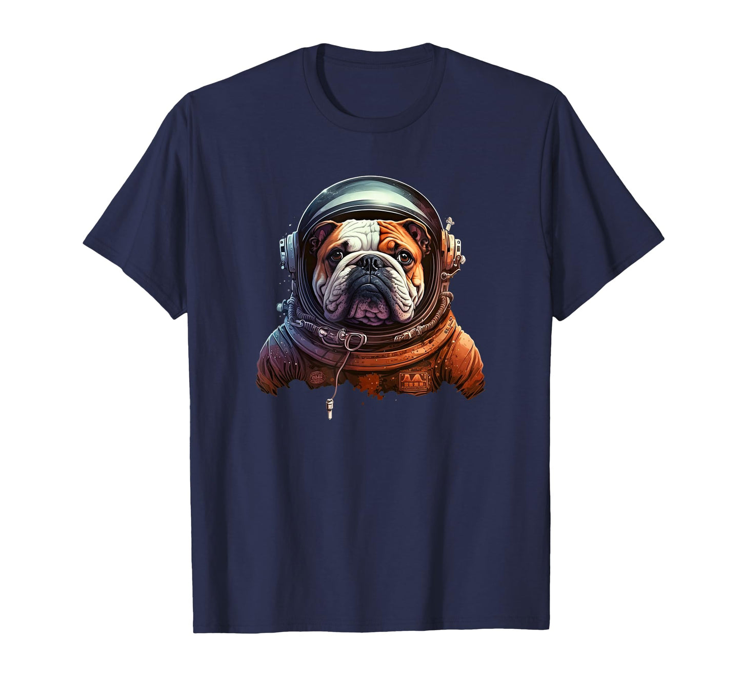 Funny Bulldog Dog Astronaut In the Space T-Shirt