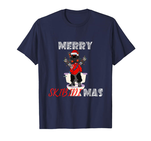 Merry Christmas Skibidi Xmas, Speakerman Skibidi Toilet Meme T-Shirt