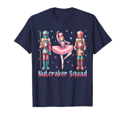Nutcracker Squad Ballet Dance Merry Christmas Women Kid Girl T-Shirt