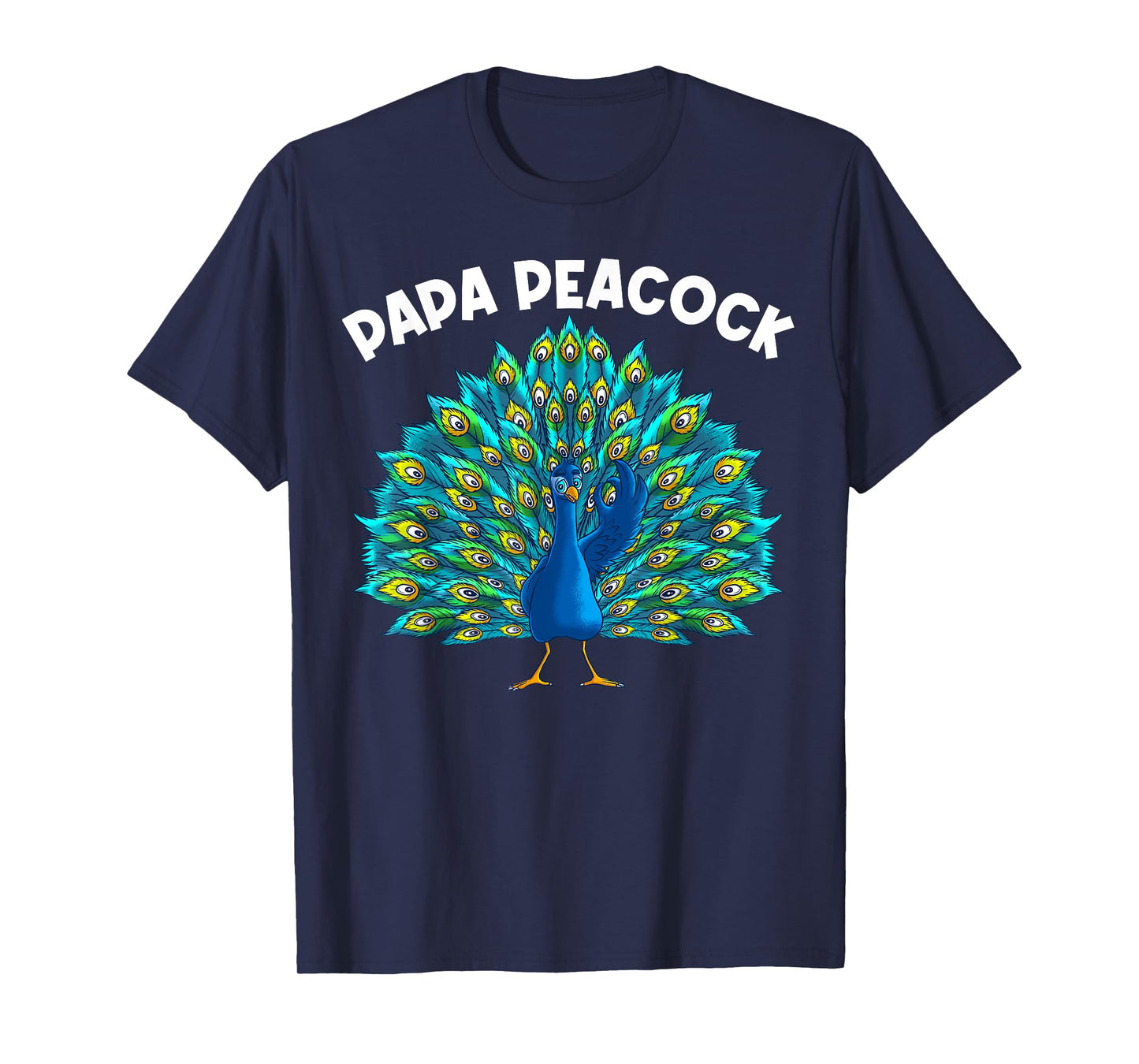 Funny Peacock Gift For Dad Men Peafowl Lover Bird Feather T-Shirt