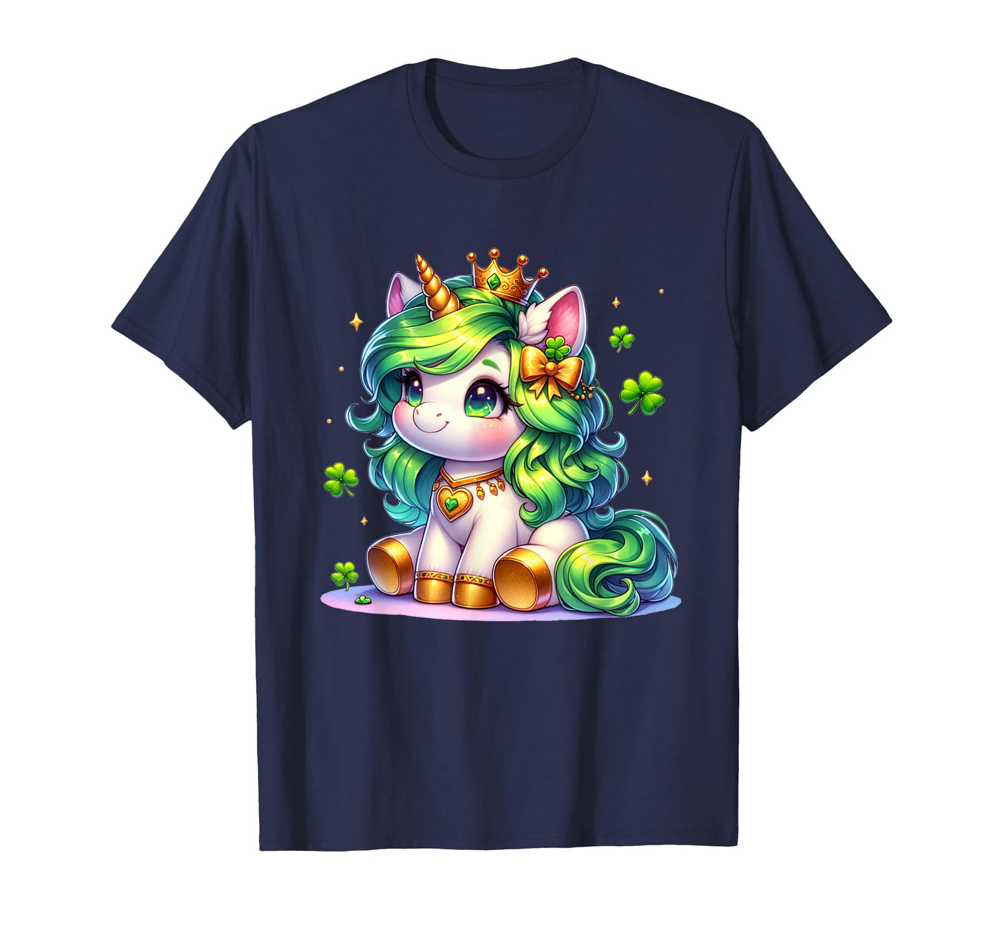 Unicorn St Patricks Day Girls Kids Shamrock Cute Unicorn T-Shirt