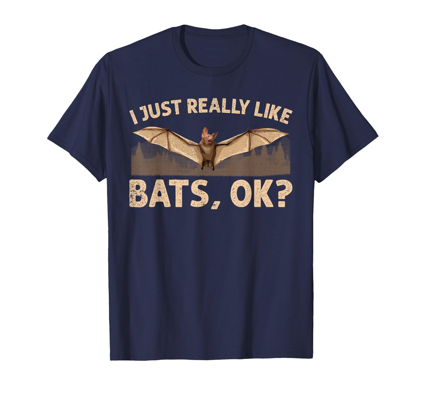 Cute Bat Design For Men Women Nocturnal Animal Bat Lovers T-Shirt