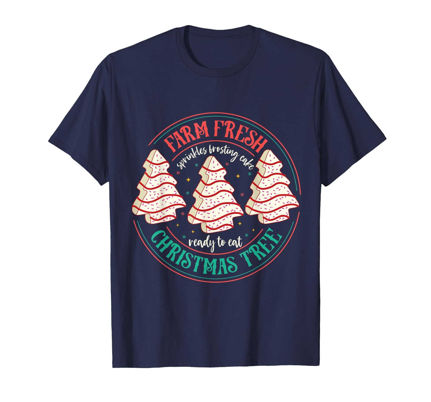 Farm Fresh Christmas Tree Cakes Unisex-Kids Black Christmas Tree Holiday T-Shirt