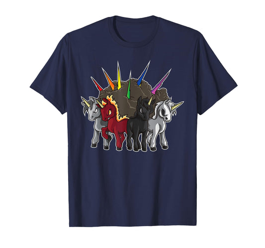 The Four Unicorns Of The Apocalypse - Horsemen Parody T-Shirt