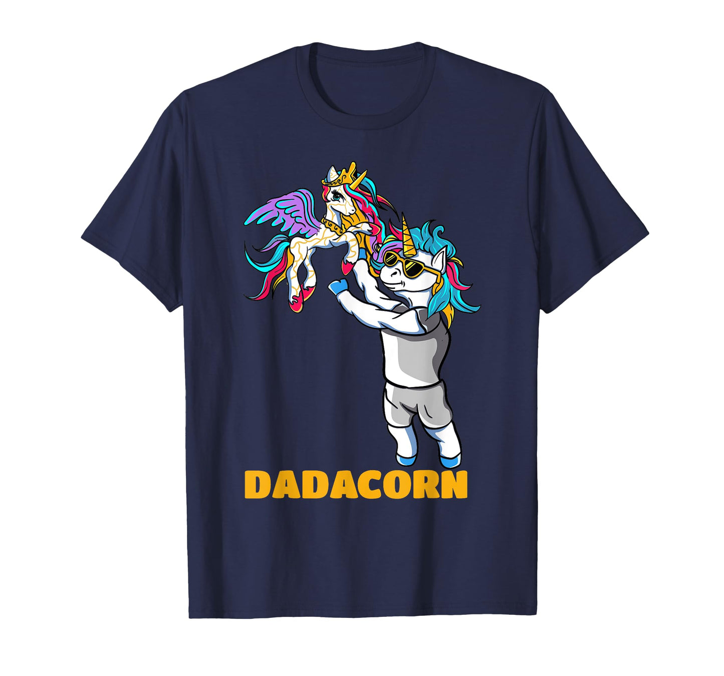 Dadacorn Unicorn Dad for a Family Daddy Fathers Day T-Shirt