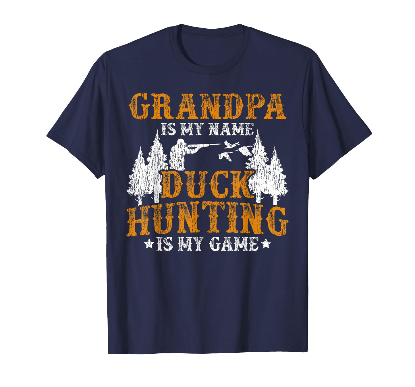 Duck Hunting Hunter Grandpa Vintage Grandpa Is My Name Duck T-Shirt