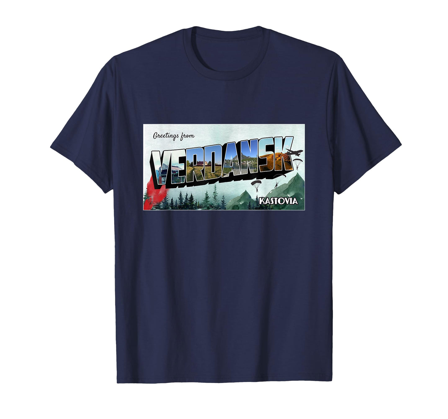 Warzone Gaming in Verdansk for crews & gamers - Men's Black Modern T-Shirt - Small - Short Sleeve - Crew Collar - Straight Hemline - Cotton 65%, Polyester 35%