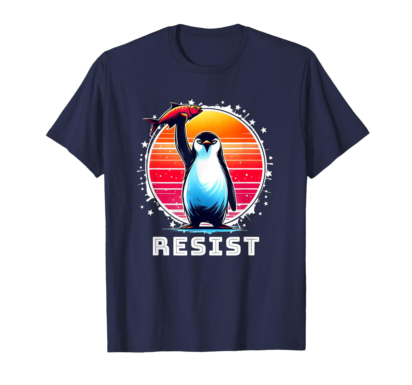 Resist Shirt Funny Resist Penguins Protest Against Tariffs T-Shirt