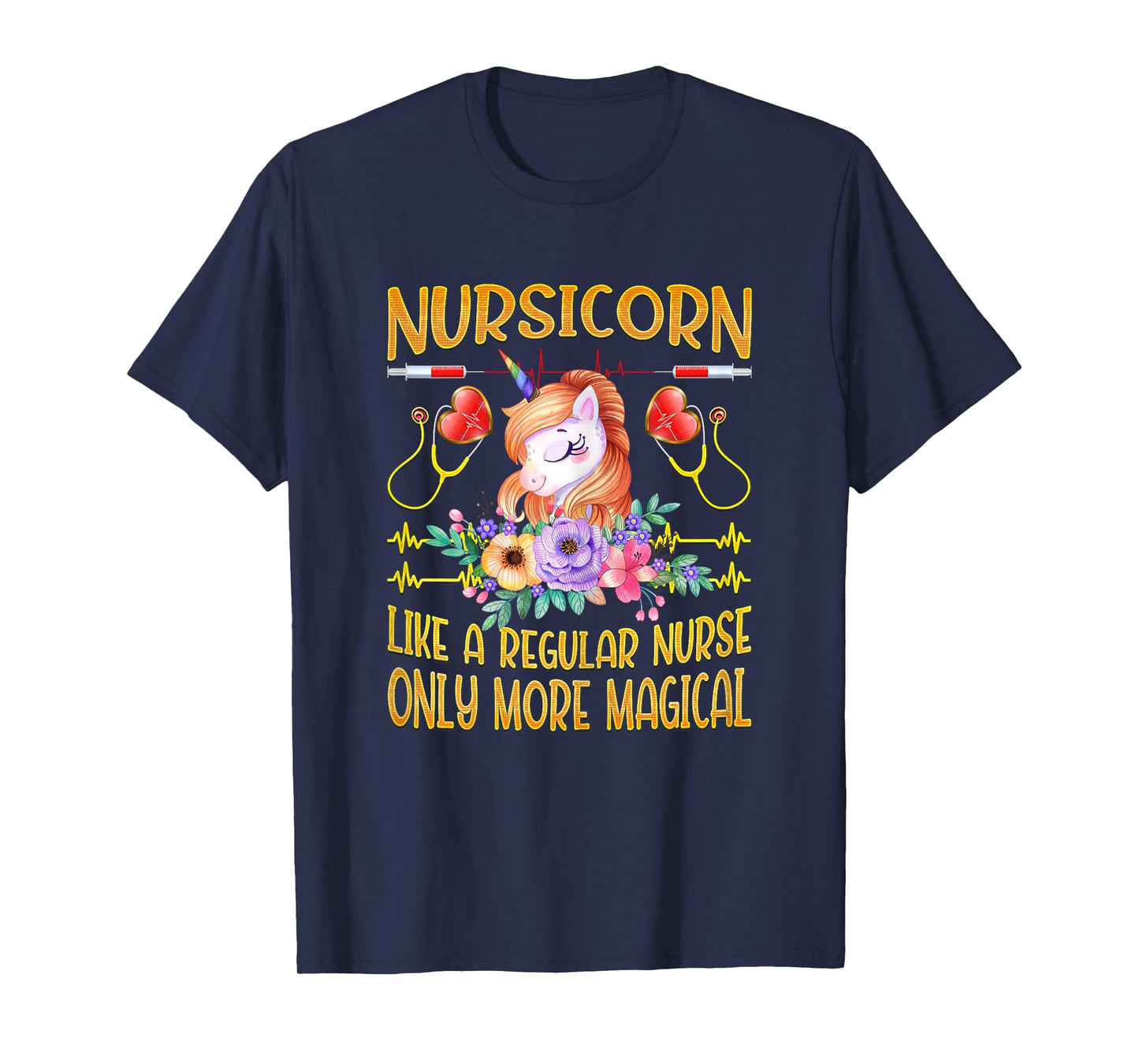 Nursing Shirts For Nurses Funny, Nurse Unicorn Nursicorn T-Shirt
