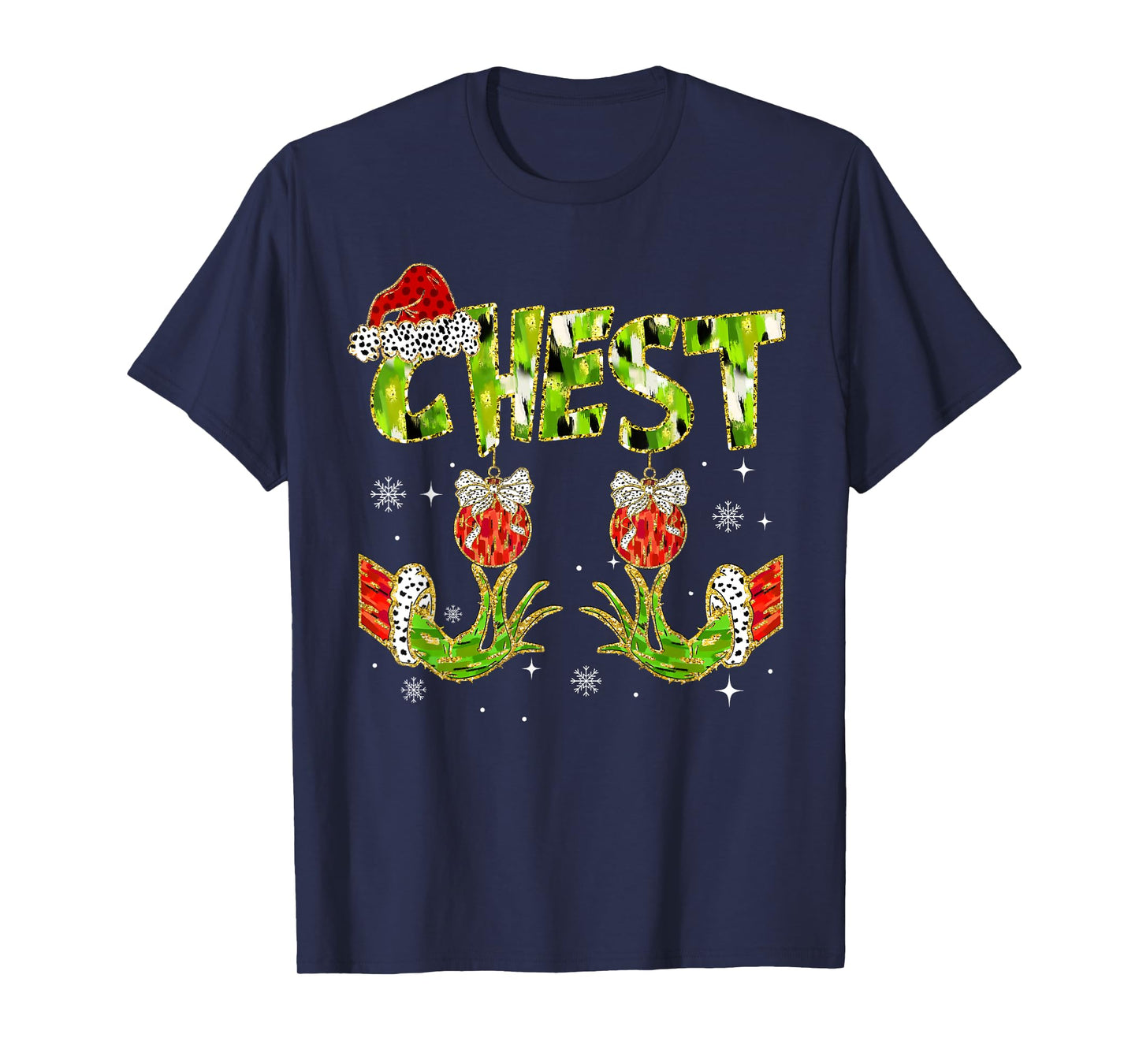 Chest Nuts Matching Chestnuts Funny Christmas Couples Women T-Shirt