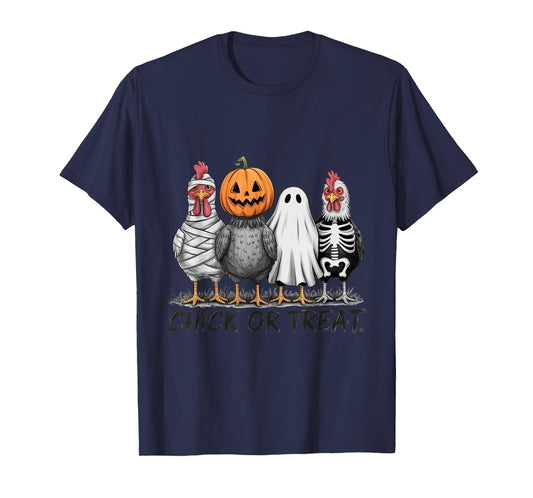 Chick Or Treat Halloween Witch Spooky Chicken Men Women Kid T-Shirt