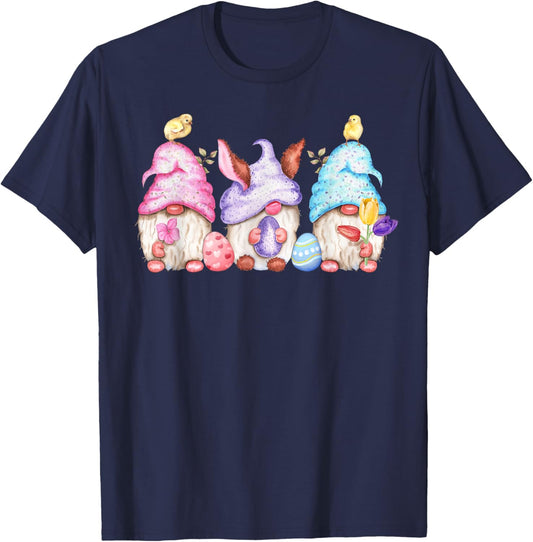 Cute Easter Gnomes Easter Eggs Baby Chicks Easter T-Shirt