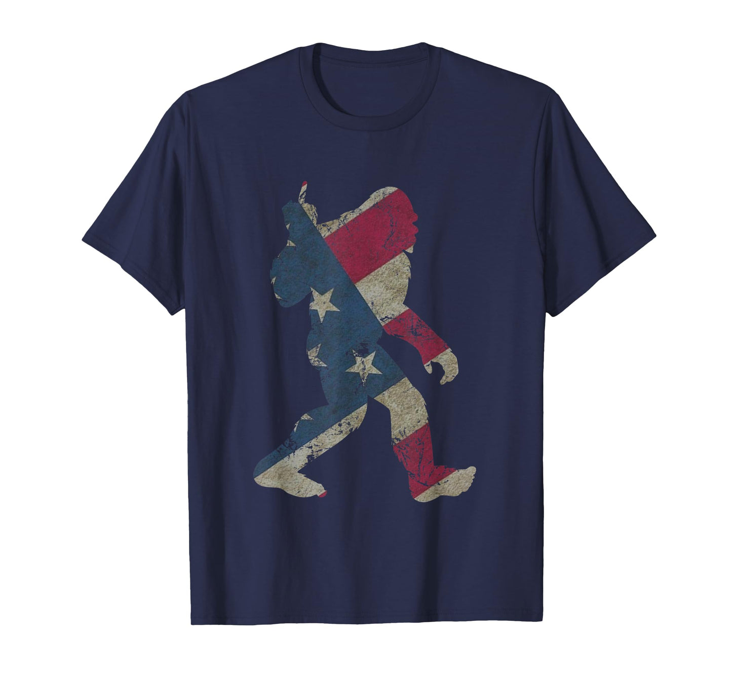 Funny USA Bigfoot Middle Finger for Sasquatch Believers T-Shirt