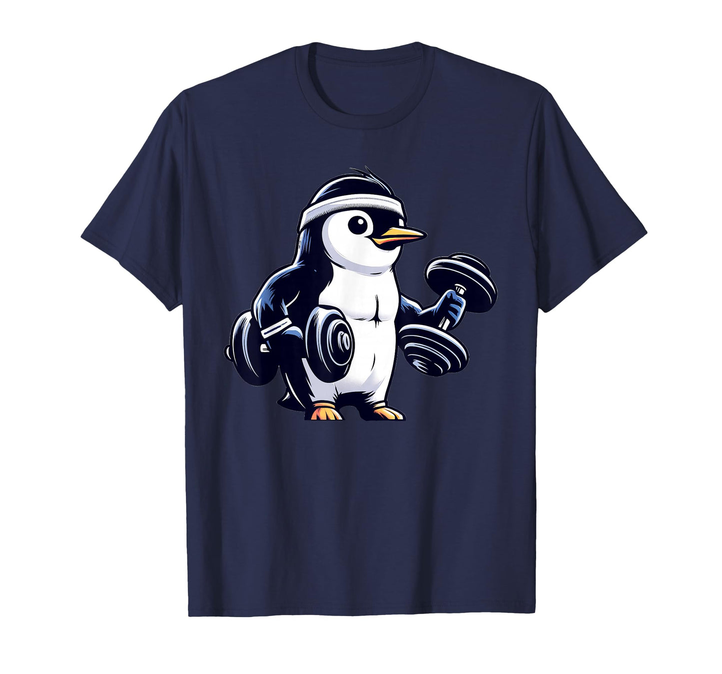 Penguin Powerlifting Weightlifting Gym Workout T-Shirt