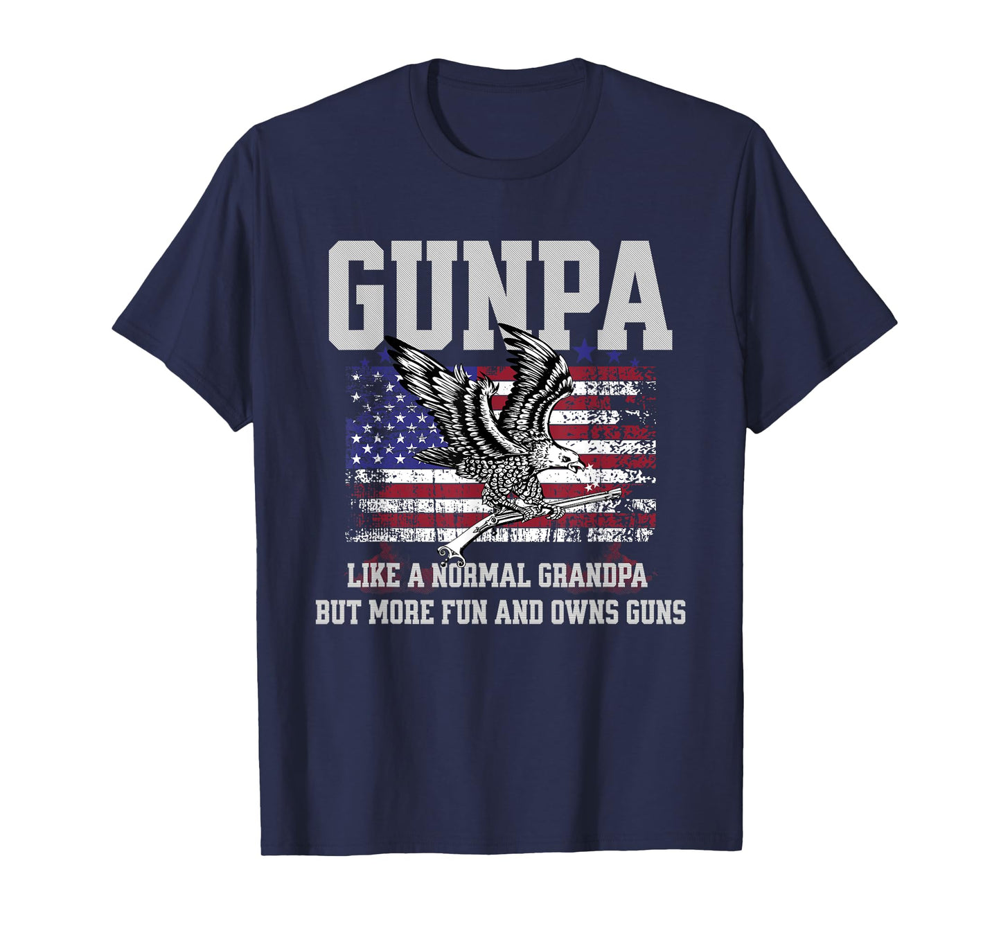 Cool Gunpa Like Normal Grandpa But Own Guns Design T-Shirt