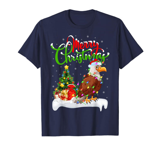 Bald Eagle Bird Lover Xmas Lighting Bald Eagle Christmas T-Shirt