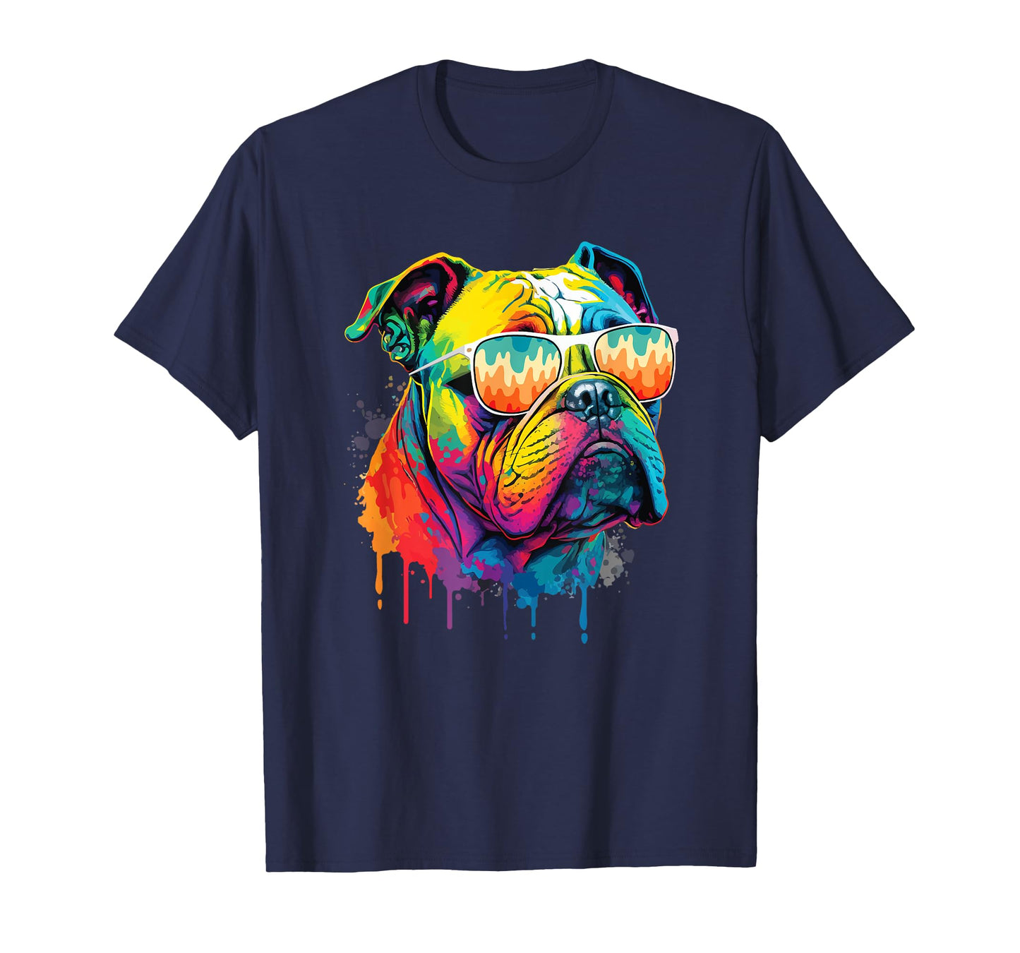 Groovy Retro English Bulldog - Dog Animal Lover Puppy Owner T-Shirt