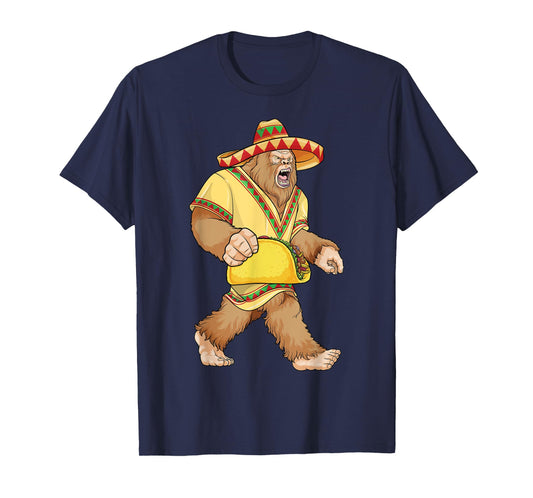 Bigfoot Taco Cinco de Mayo Mexican Bigfoot El Squatcho Boys T-Shirt