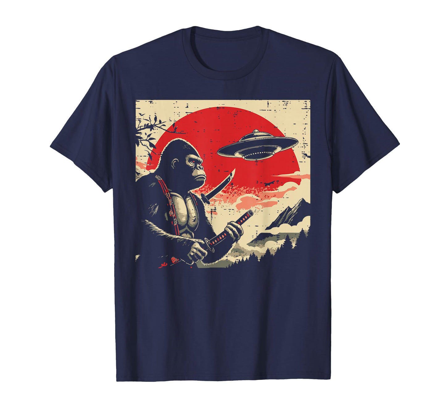 Japanese Bigfoot Samurai Ufo Vintage Sasquatch Men Women Kid T-Shirt