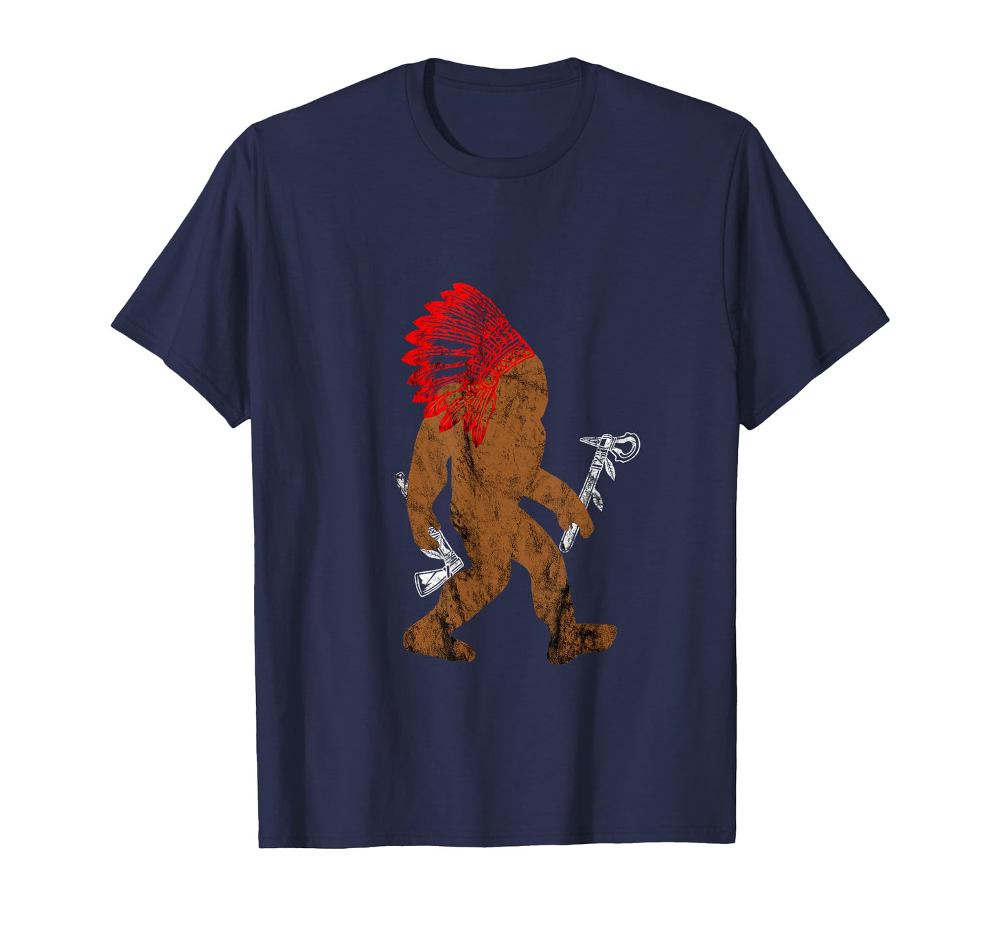 Indian Bigfoot Chief Sasquatch Western Carnival Costume T-Shirt