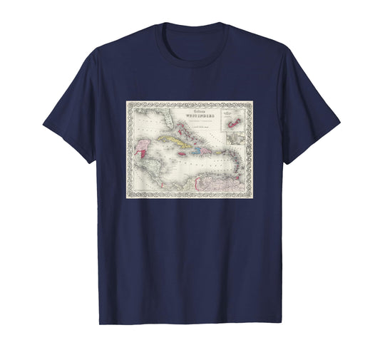 Caribbean Islands Map T Shirt T-Shirt