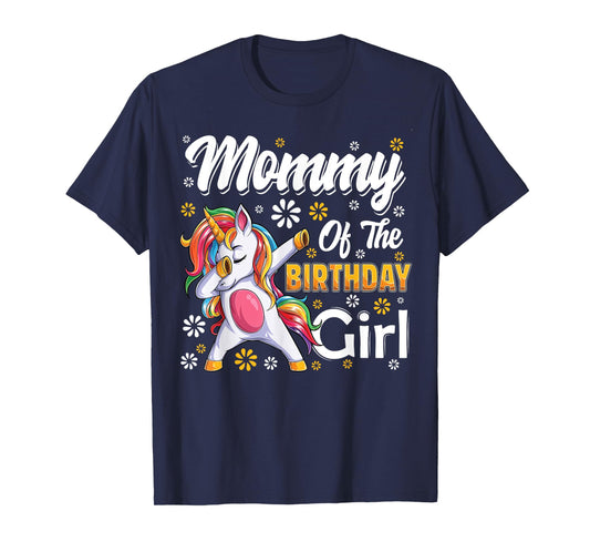 awesome dabbing unicorn birthday Mommy Family Matching T-Shirt