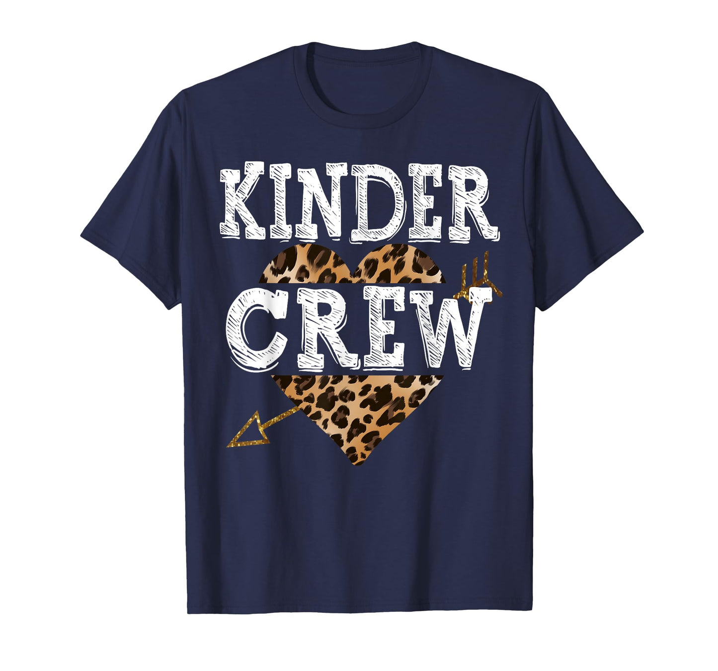 Leopard Kinder Crew Kindergarten Teacher 1st Day of School Men Women Girls Kids T-Shirt