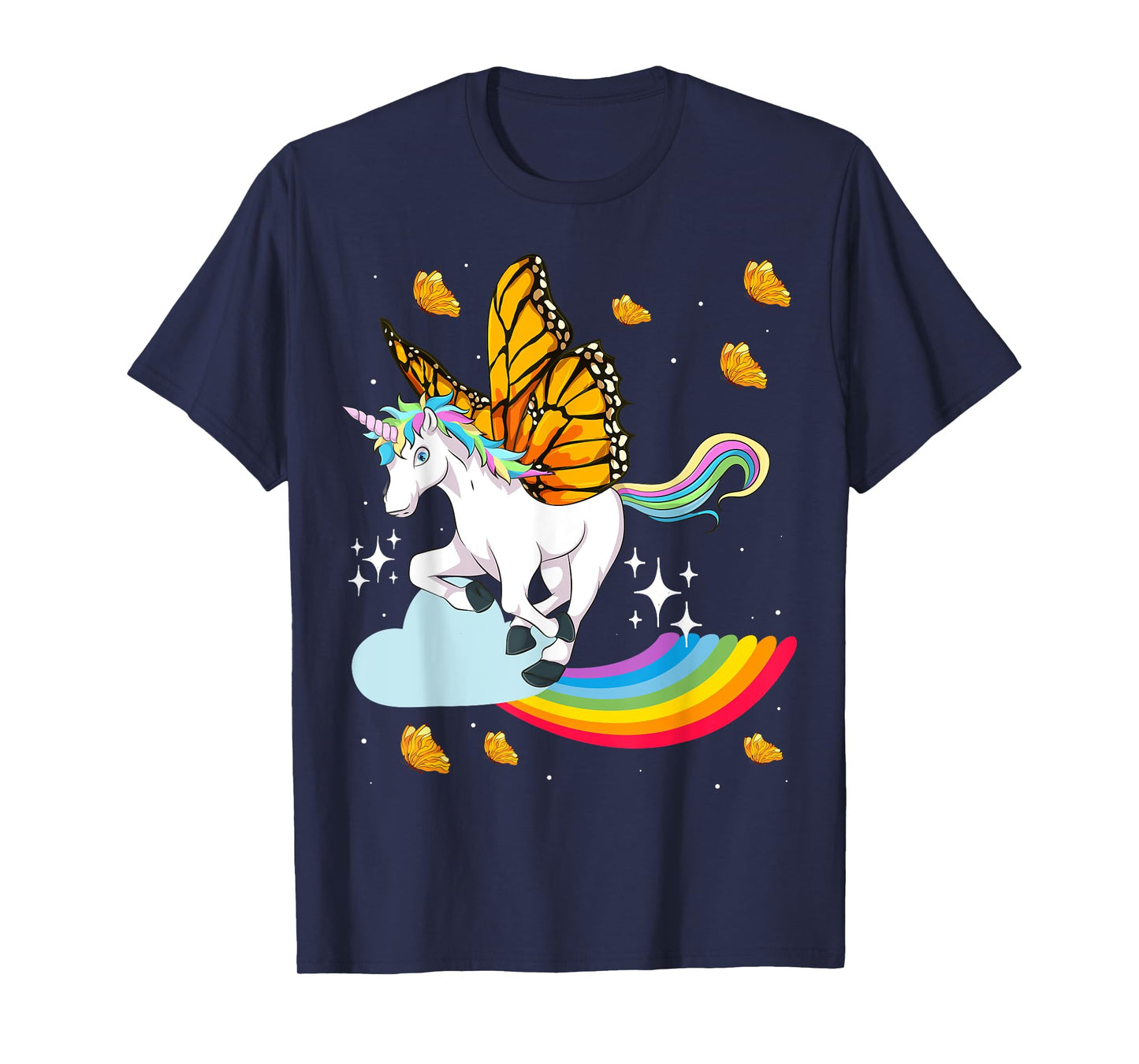 Fantasy Butterfly Animal Rainbow Magical Creature Unicorn T-Shirt