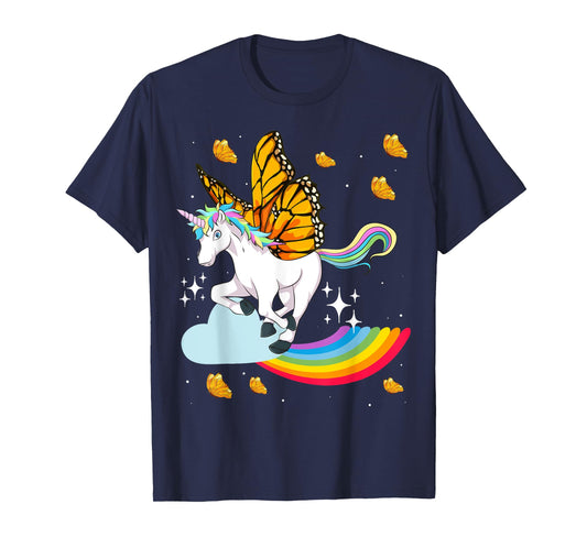 Fantasy Butterfly Animal Rainbow Magical Creature Unicorn T-Shirt