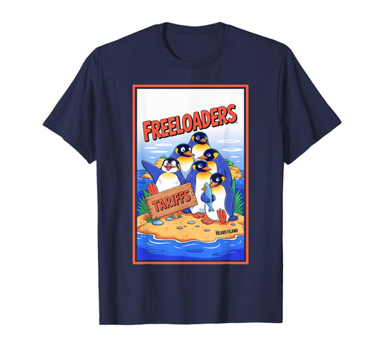 Funny Political Injustice Tariffs Heard Island Penguins T-Shirt