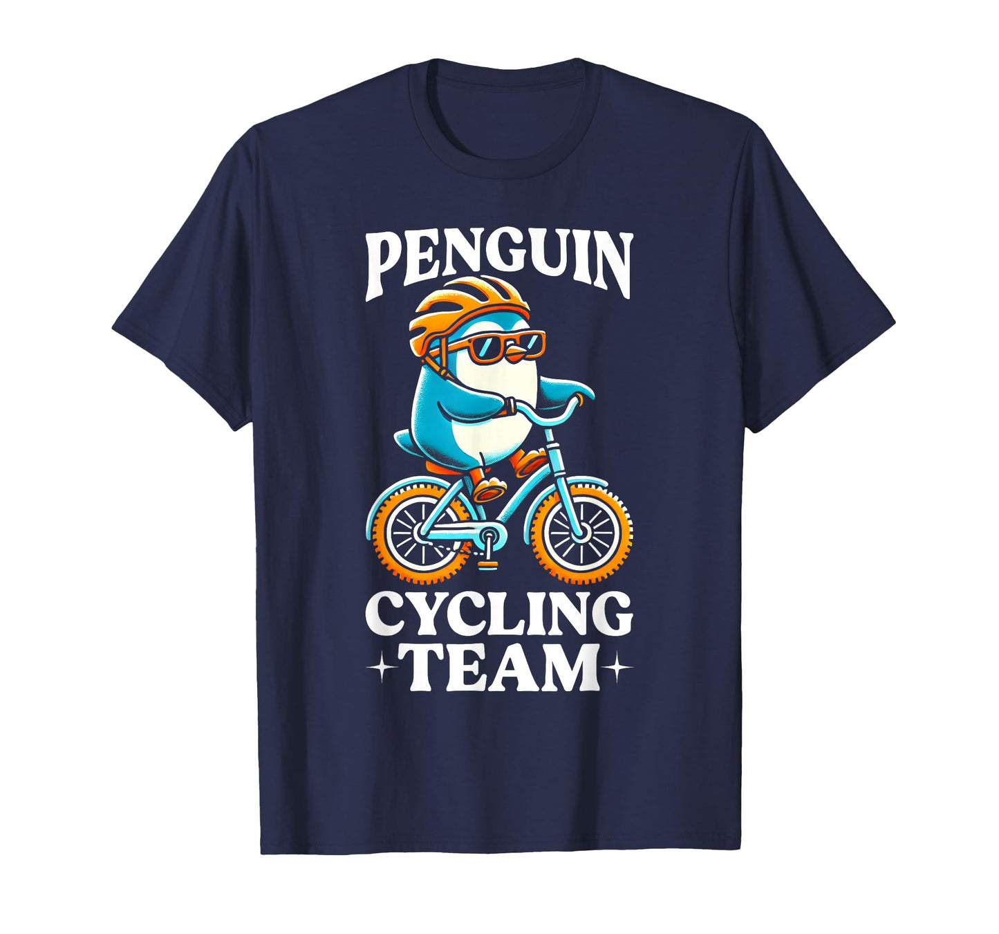 Penguin Cycling Team Riding Bicycle T-Shirt