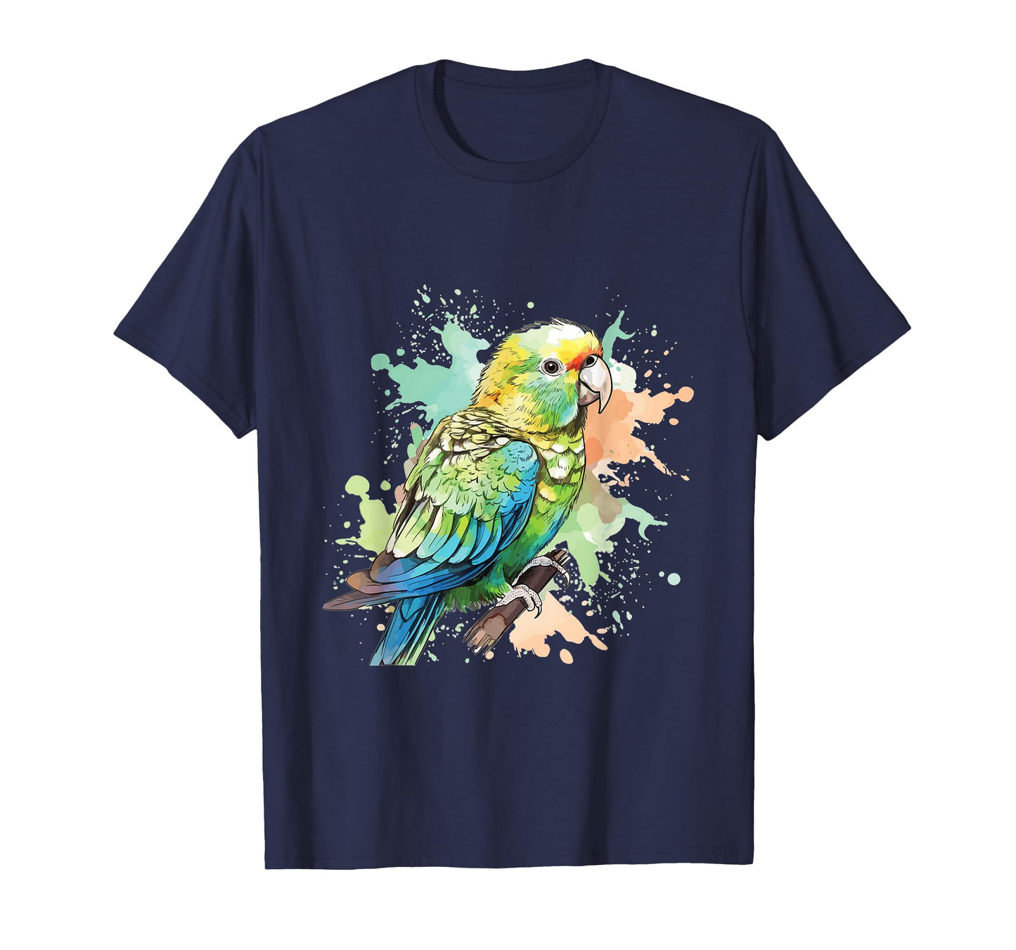 Cute Budgie Watercolor Art T-Shirt