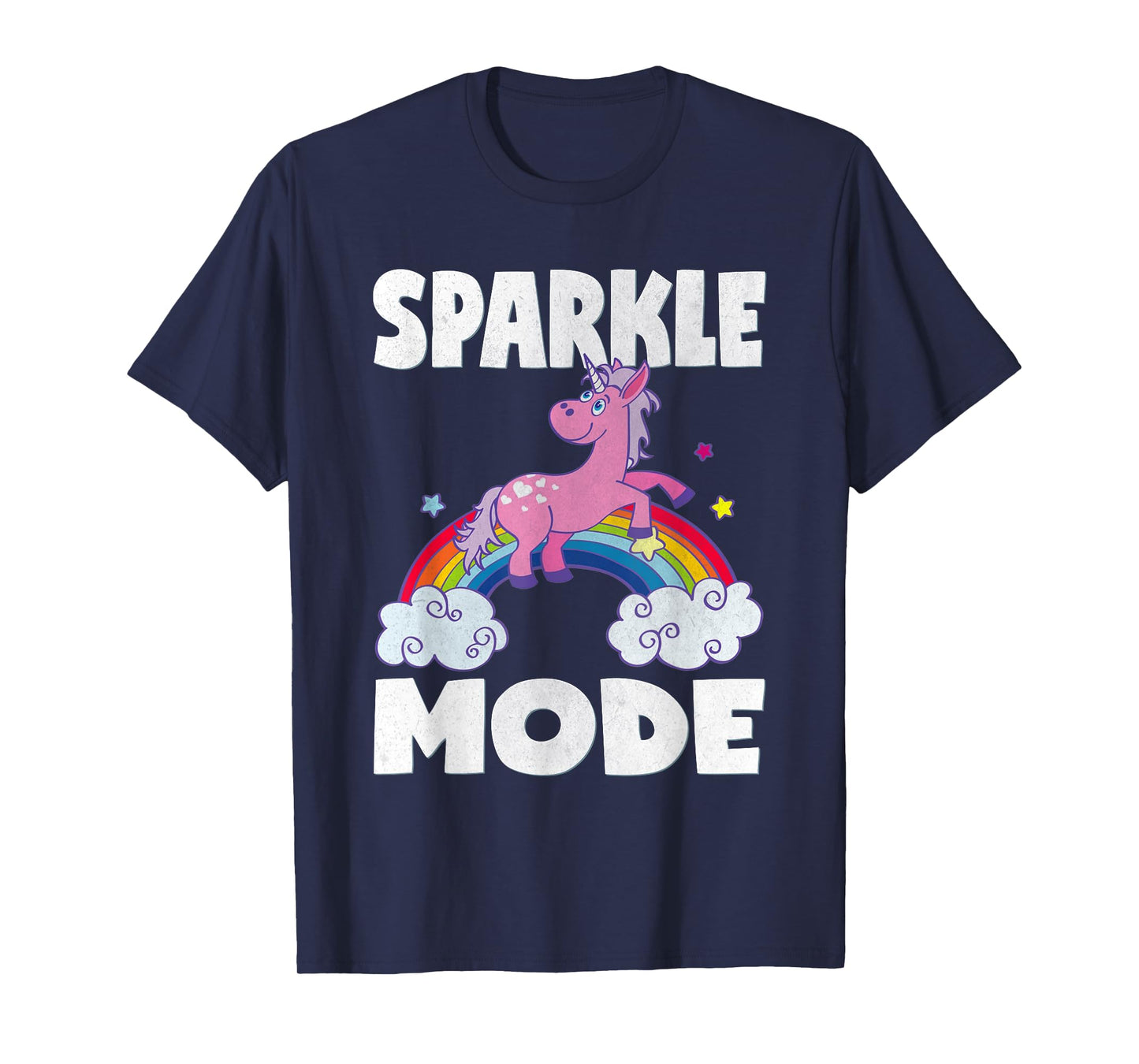 Sparkle Mode Unicorns Magic Sparkle Rainbow Unicorn T-Shirt T-Shirt