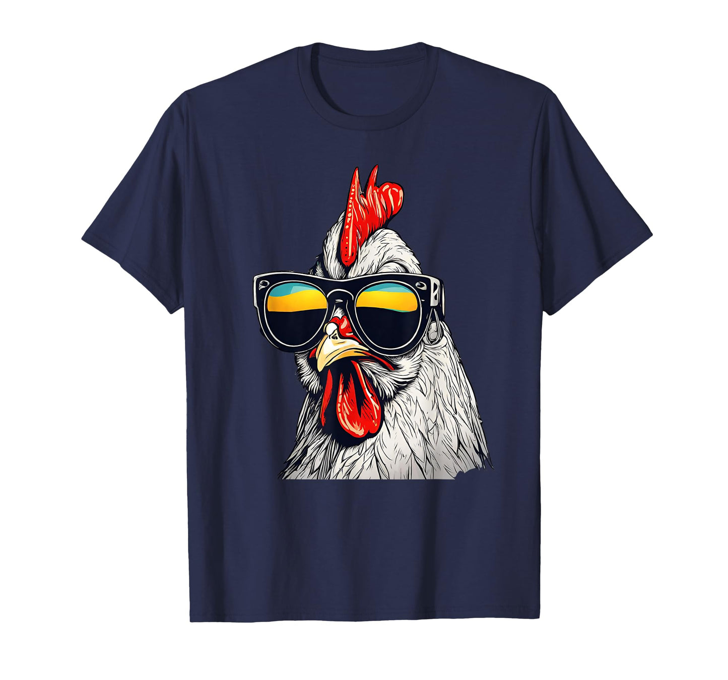 Cool Rooster Wearing Sunglasses Retro Vintage Chicken Tee T-Shirt