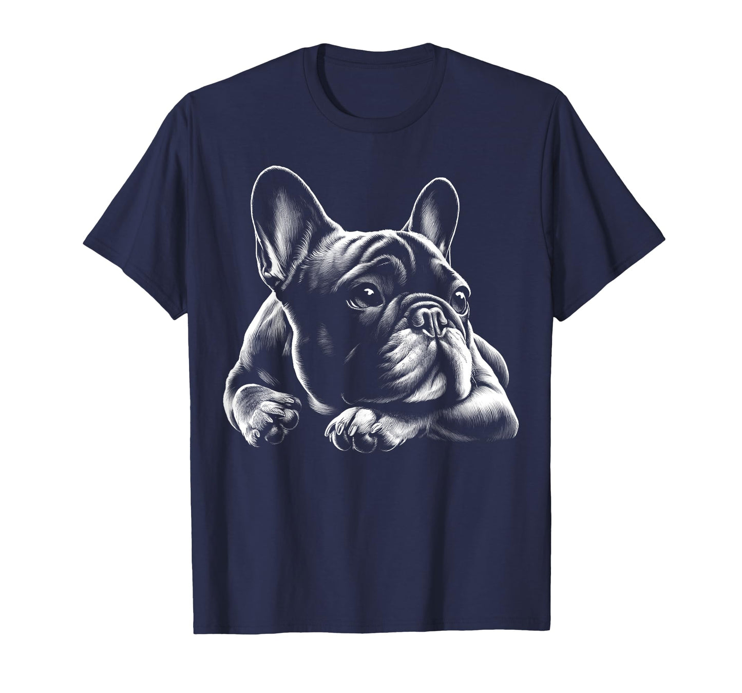 Sweet Dreamy French Bulldog in Lying Pose T-Shirt for Men Women Kids